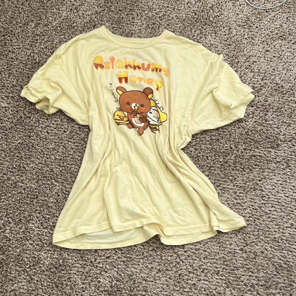 LIMITED EDITION Oversized Yellow Rilakkuma Graphic Tee ⭐️🤎